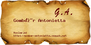 Gombár Antonietta névjegykártya